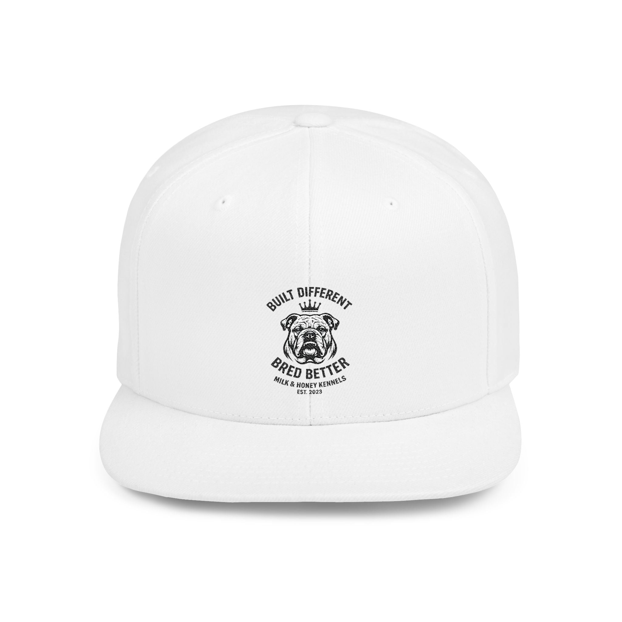 Legacy Logo  Flat Bill Snapback Hat — "Built Different, Breed Better"