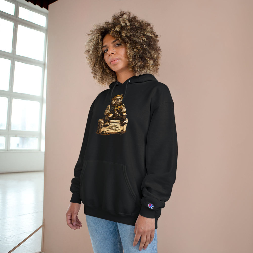 King Grout Bear Milk & Honey Vintage Label Hoodie | Retro Beverage Logo Sweatshirt