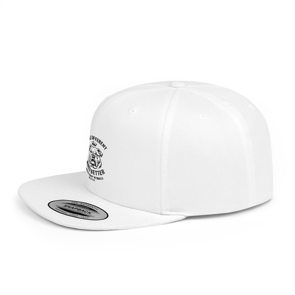 Legacy Logo  Flat Bill Snapback Hat — "Built Different, Breed Better"