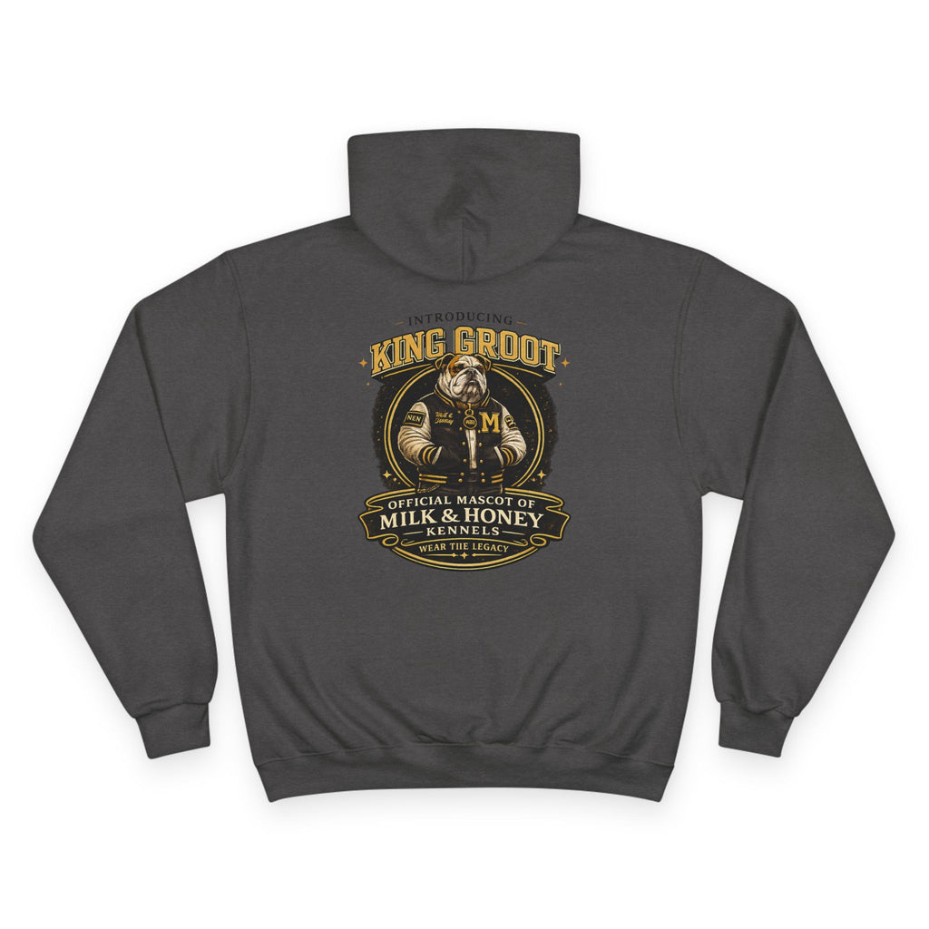 King Grout Bear Milk & Honey Vintage Label Hoodie | Retro Beverage Logo Sweatshirt