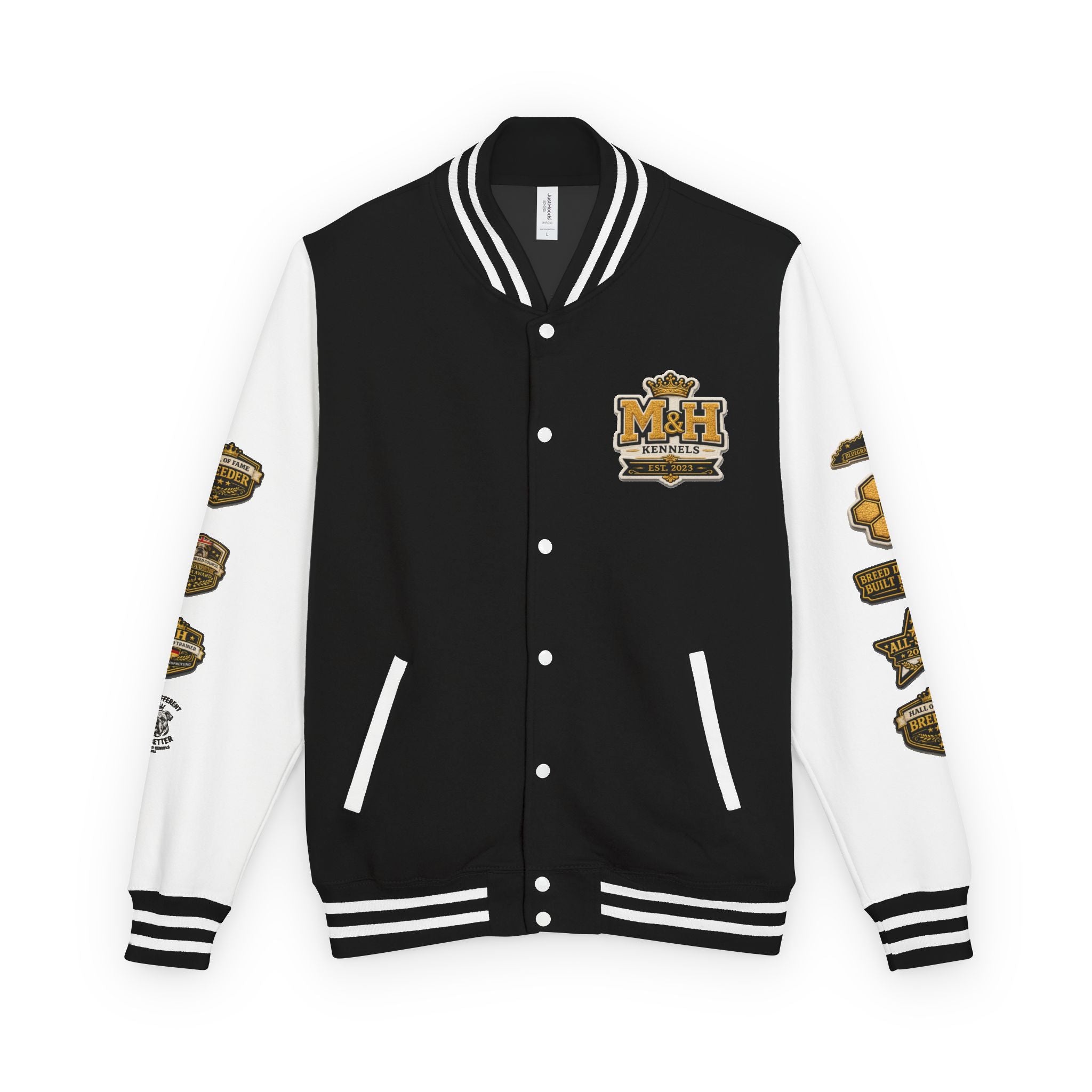 M&H wanna be Varsity Letterman Jacket — Retro School Crest Bomber