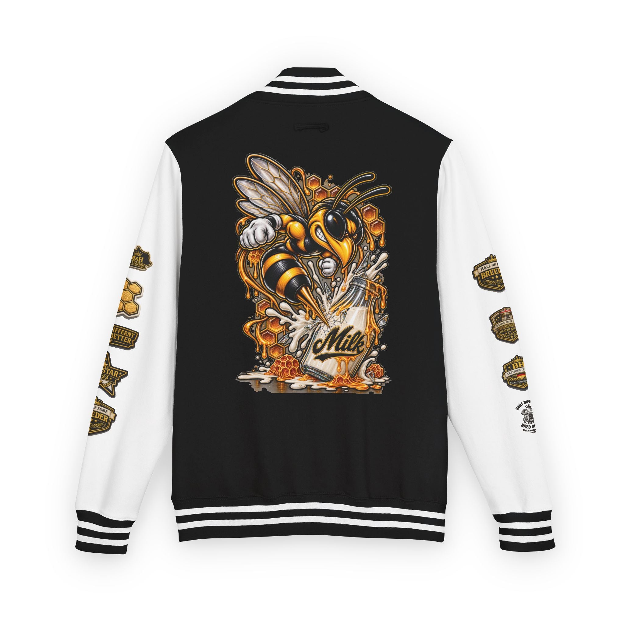 M&H wanna be Varsity Letterman Jacket — Retro School Crest Bomber