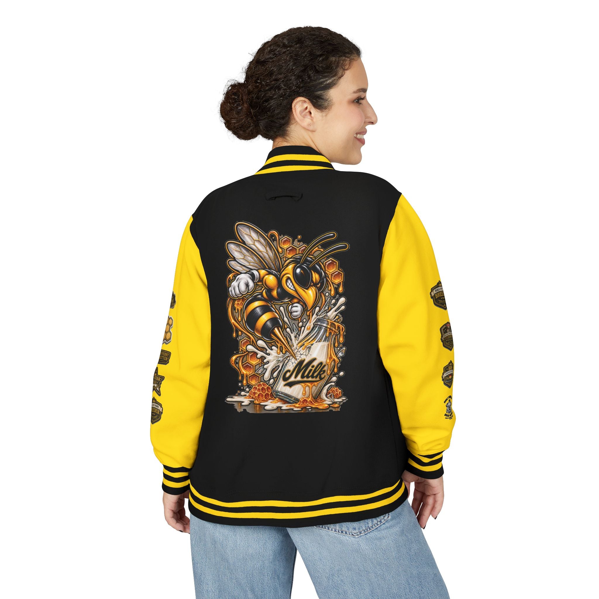M&H wanna be Varsity Letterman Jacket — Retro School Crest Bomber