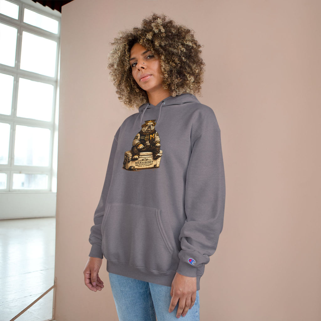 King Grout Bear Milk & Honey Vintage Label Hoodie | Retro Beverage Logo Sweatshirt
