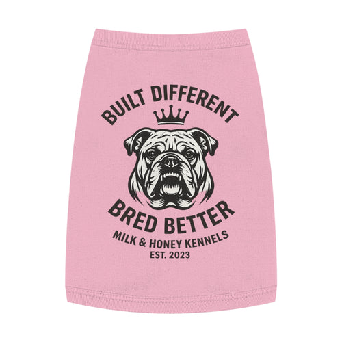 Bulldog Pet Tank Top — "Built Different, Bred Better" Kennel Shirt